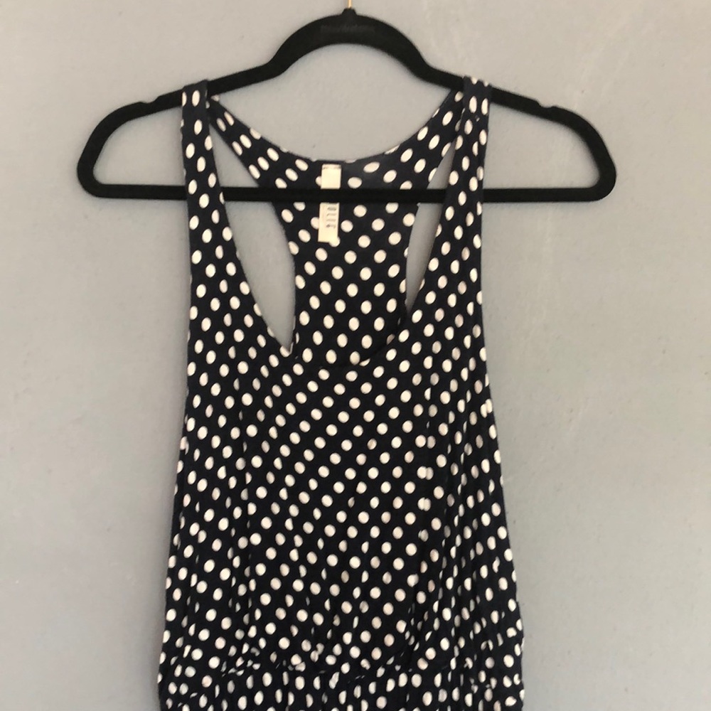 Racer back polka dot dress